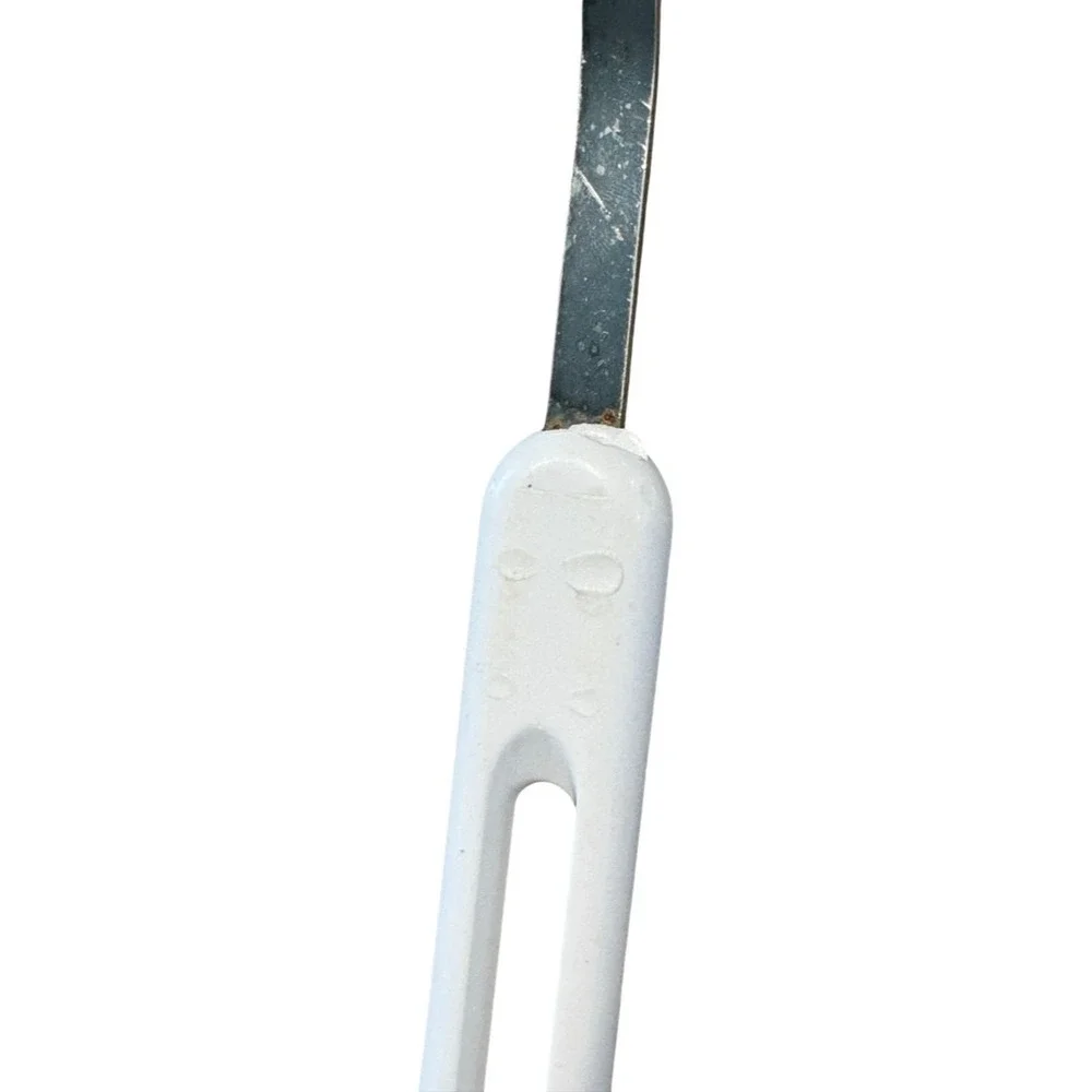 Bonny USA Vintage Slotted Spatula Turner Black Nylon White Handle Metal Neck